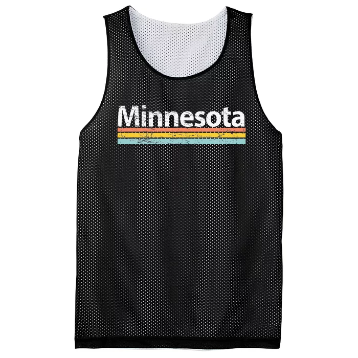 Minnesota Mn Vintage Worn Design Retro Stripes Classic Mesh Reversible Basketball Jersey Tank