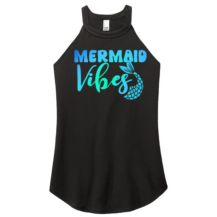 Mermaid Mermaid Vibes Tail Swimming Beach Women’s Perfect Tri Rocker Tank