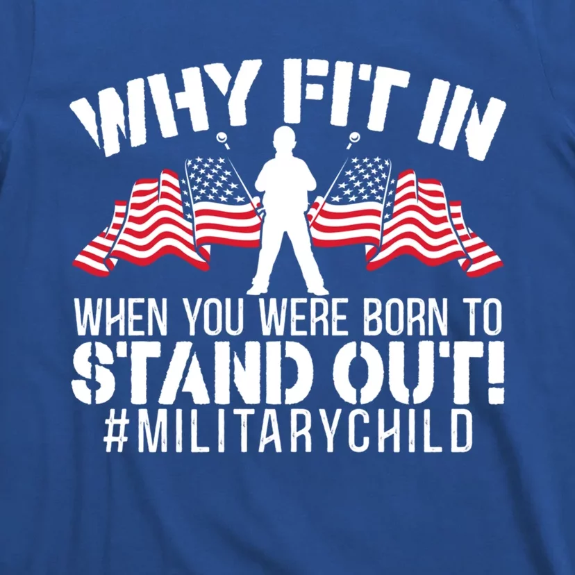 Military Month Veteran Military Brat Usa Flag America Gift T-Shirt