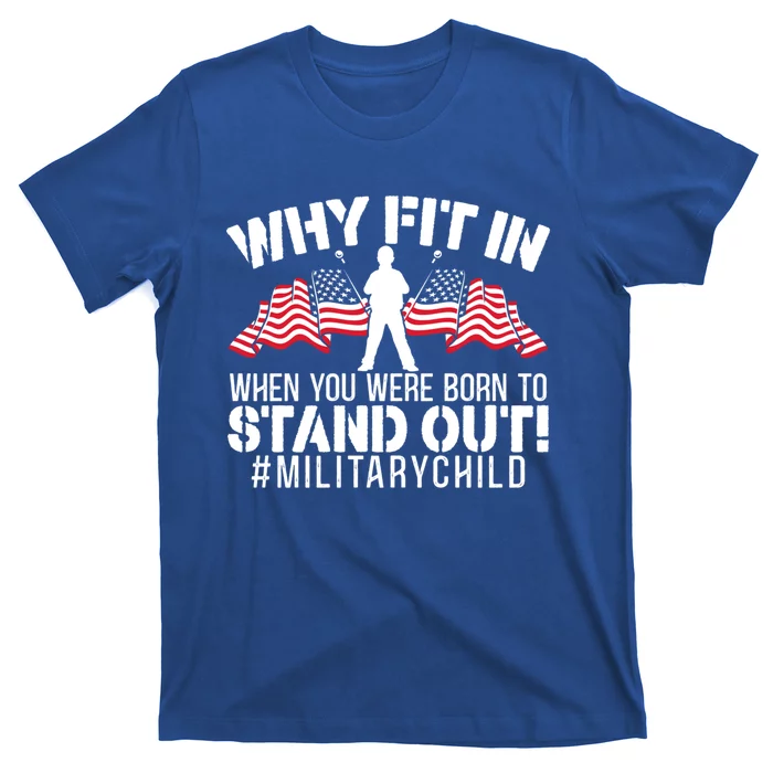 Military Month Veteran Military Brat Usa Flag America Gift T-Shirt