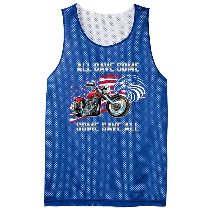 Memorial Motorcycle Veteran All Gave Some Some Gave All Great Gift Mesh Reversible Basketball Jersey Tank