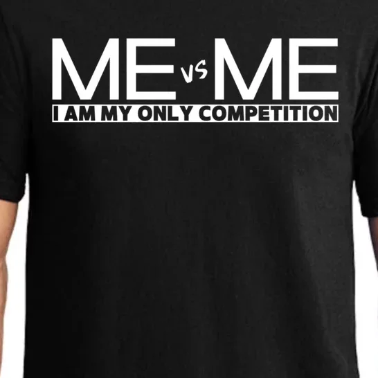 Motivational Me Vs Me I'm My Own Competition Tie Dye Graphic Meaningful Gift Pajama Set