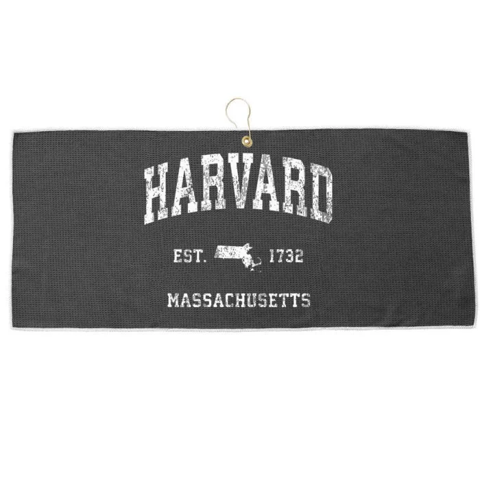 Massachusetts Ma Vintage Athletic Sports Large Microfiber Waffle Golf Towel