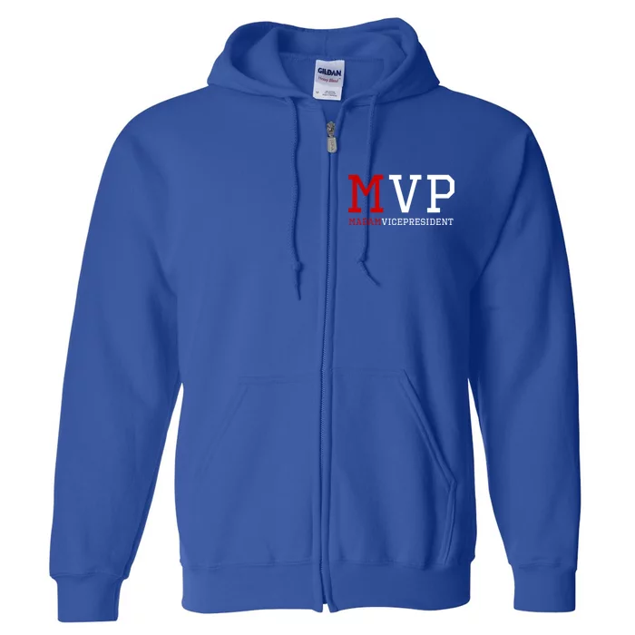 Mvp Madam Vice President Varsity Gift Full Zip Hoodie