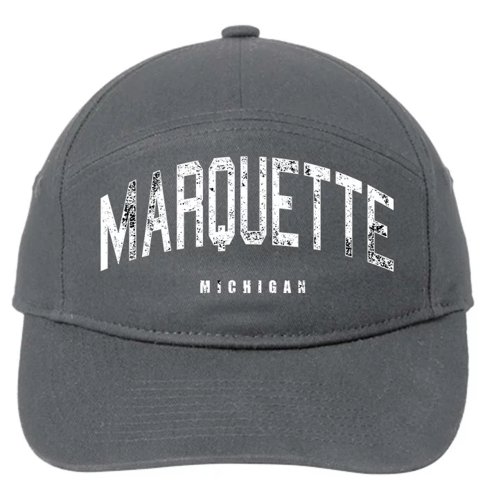 Marquette Michigan Vintage Logo 7-Panel Snapback Hat