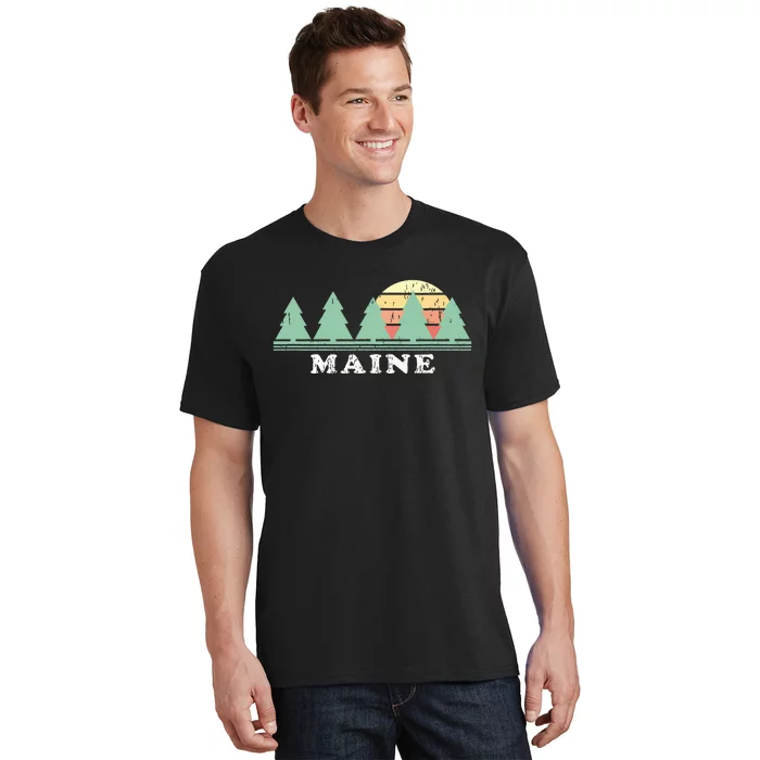 Maine Me Vintage Graphic Retro 70s Design T-Shirt