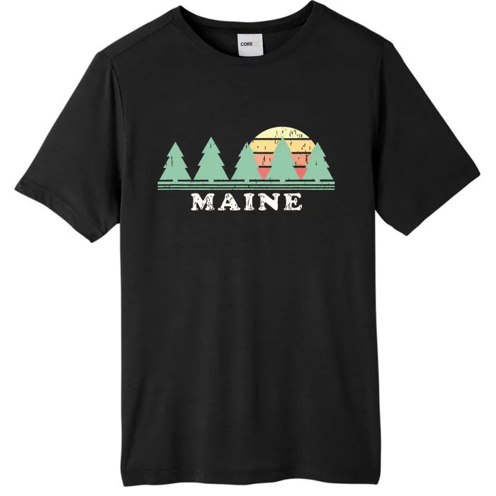 Maine Me Vintage Graphic Retro 70s Design ChromaSoft Performance T-Shirt