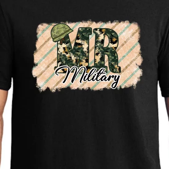 Mr Military Veteran Dad Camo Gift Father's Day Pajama Set