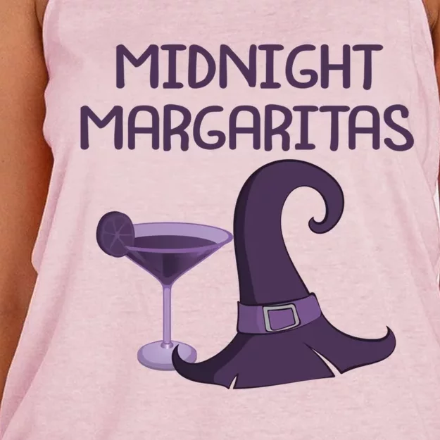 Midnight Margaritas Wiccan Pagan Cheeky Witch Funny Funny Gift Women's Knotted Racerback Tank