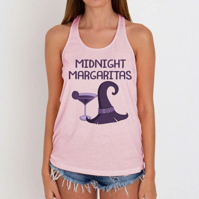 Midnight Margaritas Wiccan Pagan Cheeky Witch Funny Funny Gift Women's Knotted Racerback Tank