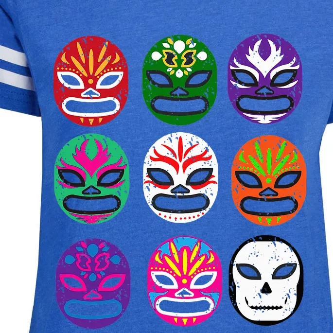 Masks Mexican Wrestling Mask Enza Ladies Jersey Football T-Shirt