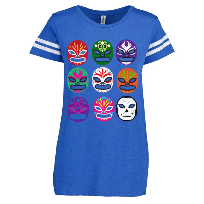 Masks Mexican Wrestling Mask Enza Ladies Jersey Football T-Shirt