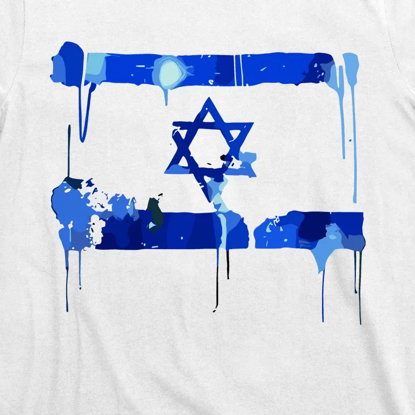 Marina Medvin Wearing Distressed Israeli Flag T-Shirt