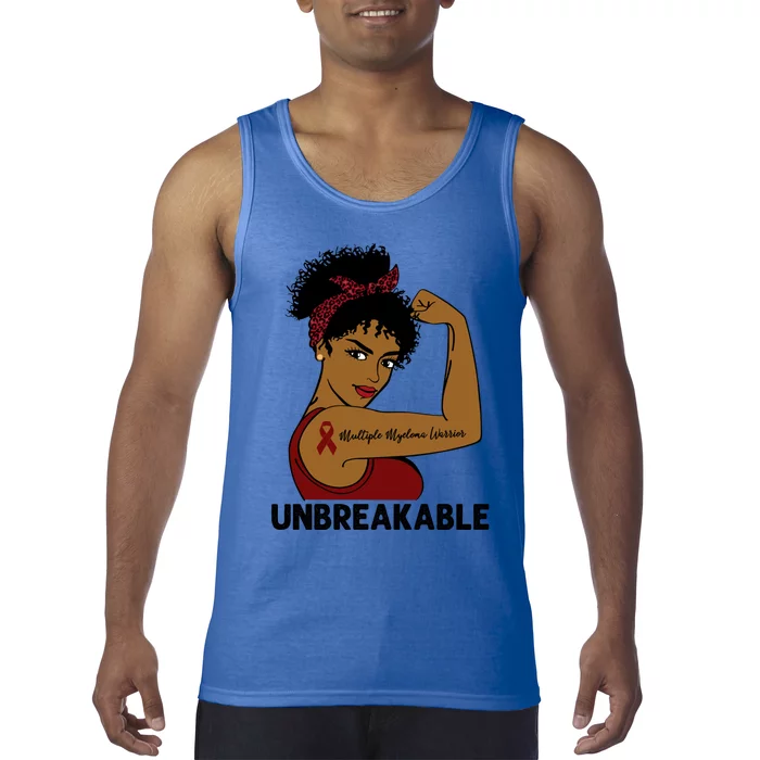 Multiple Myeloma Warrior Black Unbreakable Awareness Gift Tank Top