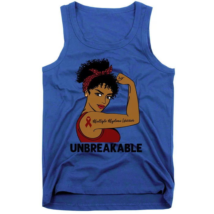 Multiple Myeloma Warrior Black Unbreakable Awareness Gift Tank Top