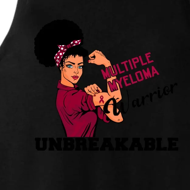 Multiple Myeloma Warrior Unbreakable African American Cool Gift Ladies Tri-Blend Wicking Tank