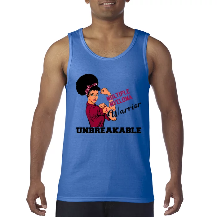 Multiple Myeloma Warrior Unbreakable African American Cool Gift Tank Top