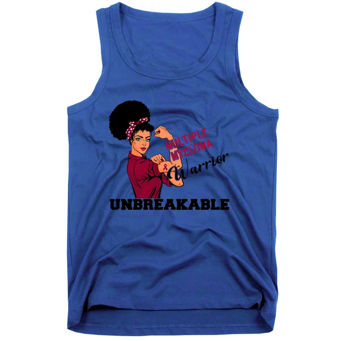 Multiple Myeloma Warrior Unbreakable African American Cool Gift Tank Top