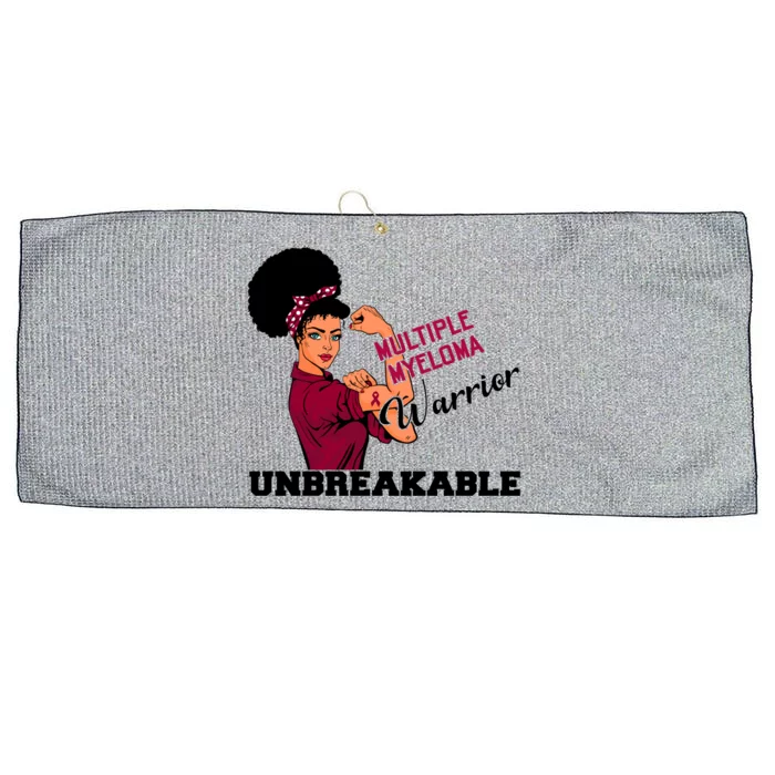 Multiple Myeloma Warrior Unbreakable African American Cool Gift Large Microfiber Waffle Golf Towel