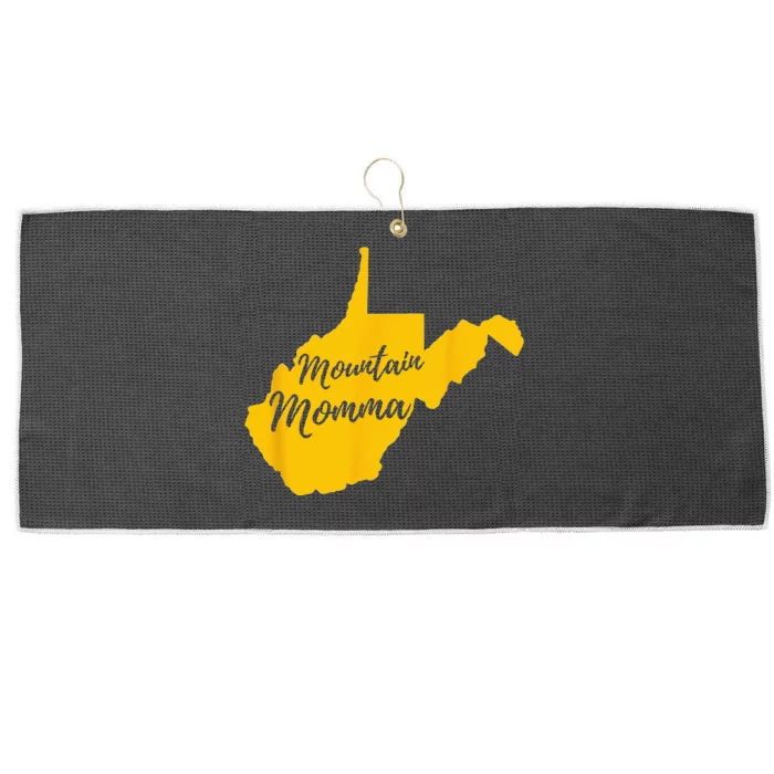 Mountain Momma West Virginia State Map Large Microfiber Waffle Golf Towel