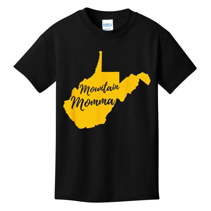 Mountain Momma West Virginia State Map Kids T-Shirt