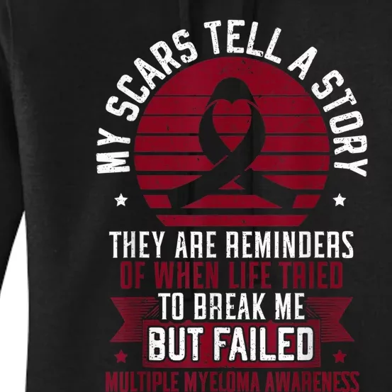 Multiple Myeloma Warrior Myeloma Cancer Awareness Women's Pullover Hoodie