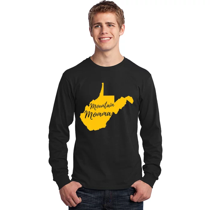 Mountain Momma West Virginia State Map TShirt Long Sleeve Shirt