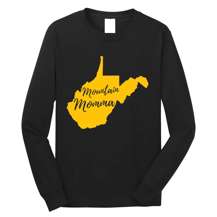 Mountain Momma West Virginia State Map TShirt Long Sleeve Shirt