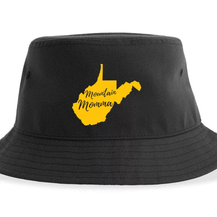 Mountain Momma West Virginia State Map TShirt Sustainable Bucket Hat