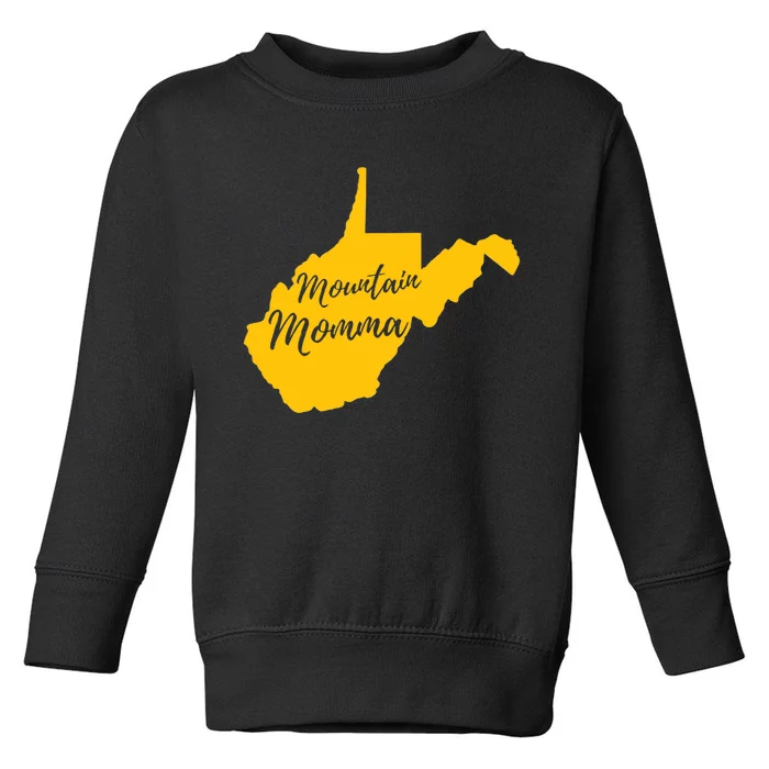 Mountain Momma West Virginia State Map TShirt Toddler Sweatshirt