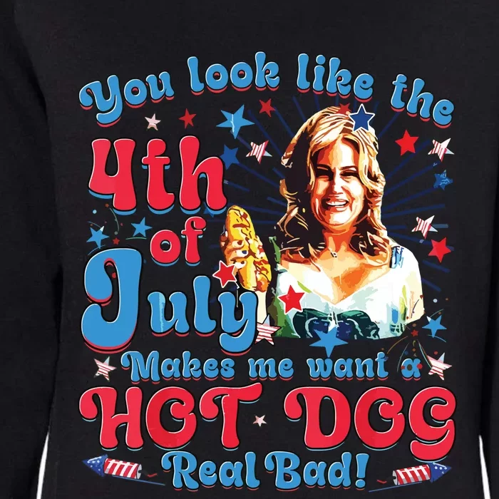 Makes Me Want A Hotdog Real Bad Womens California Wash Sweatshirt