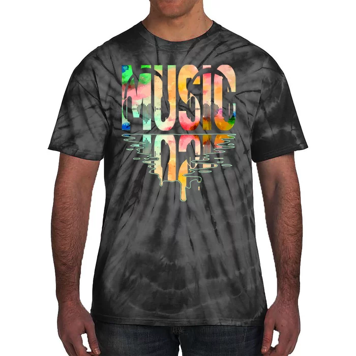 Music Mirrored Watercolor Logo Tie-Dye T-Shirt