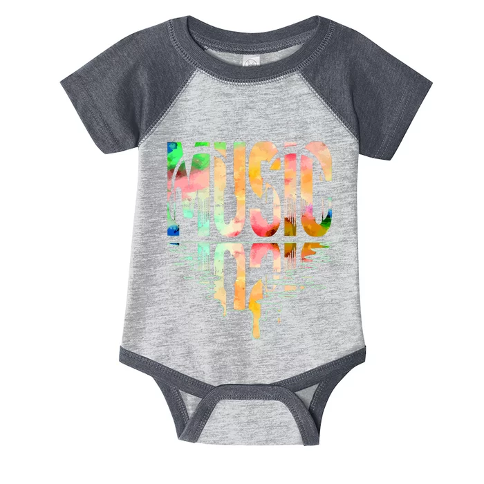 Music Mirrored Watercolor Logo Infant Baby Jersey Bodysuit