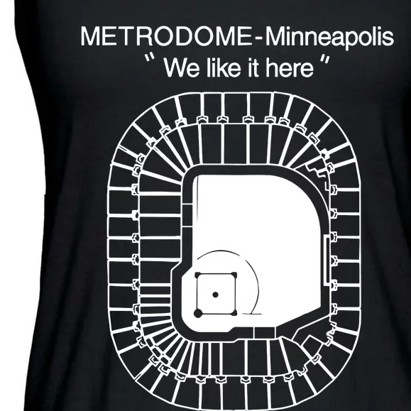 Metrodome Minneapolis We Like It Here Ladies Essential Flowy Tank