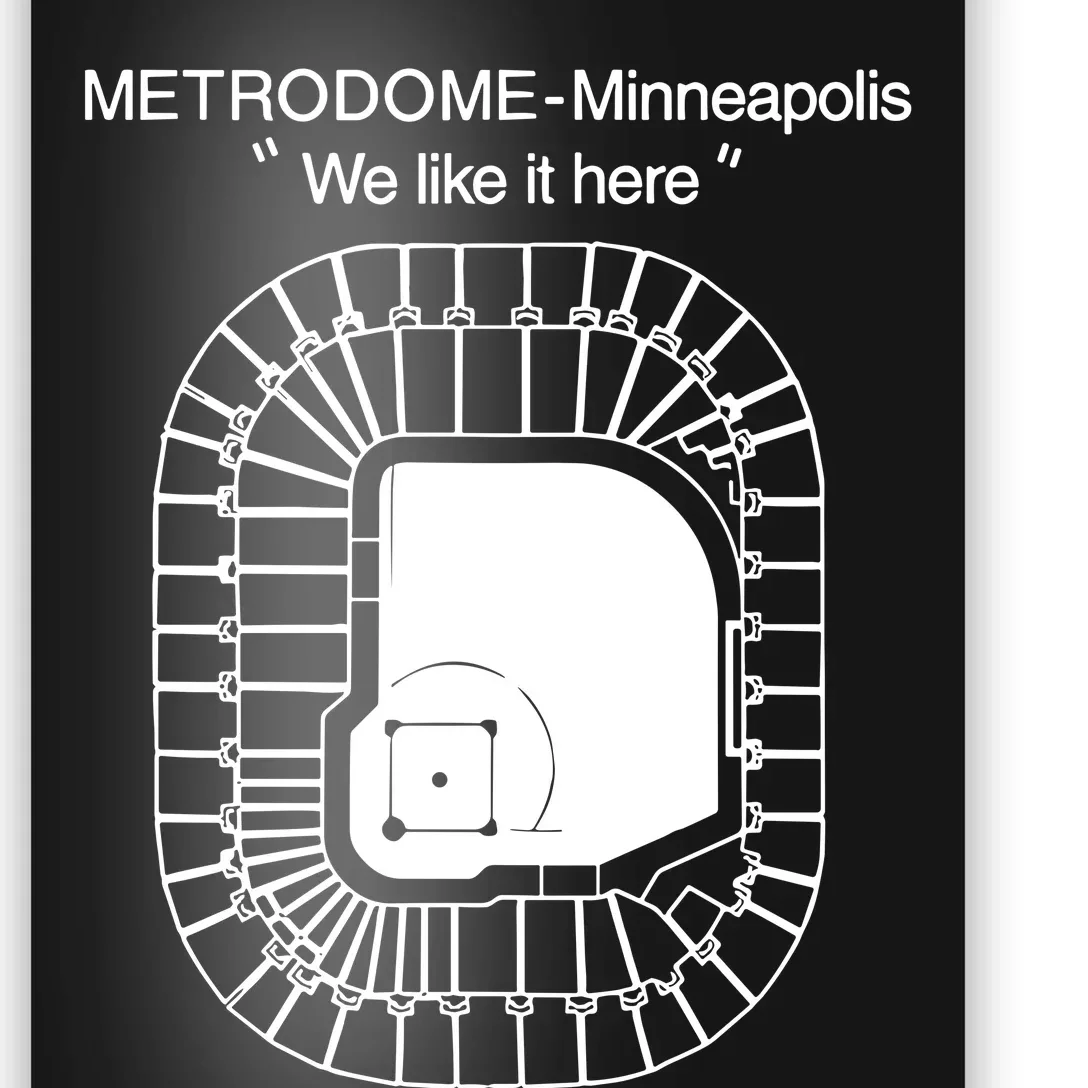 Metrodome Minneapolis We Like It Here Poster