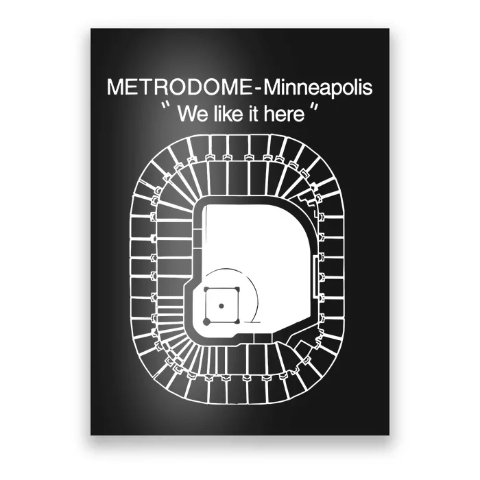 Metrodome Minneapolis We Like It Here Poster