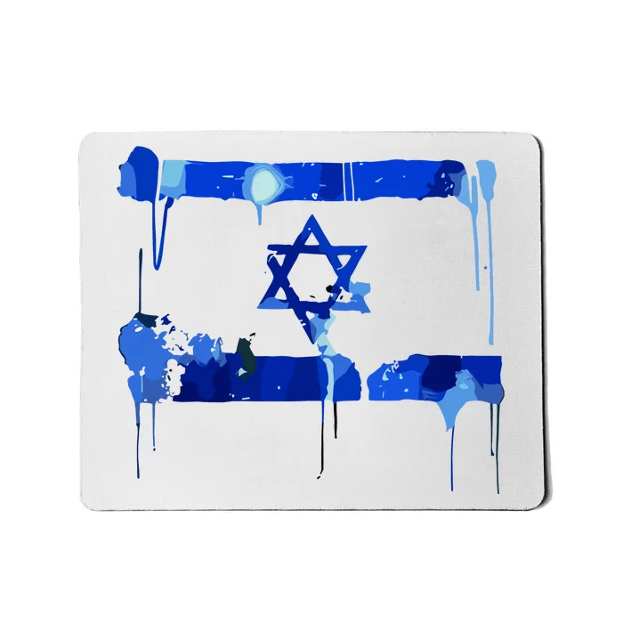 Marina Medvin Wearing Distressed Israeli Flag.Png Mousepad