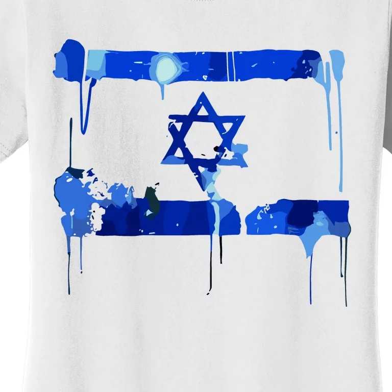 Marina Medvin Wearing Distressed Israeli Flag.Png Women's T-Shirt