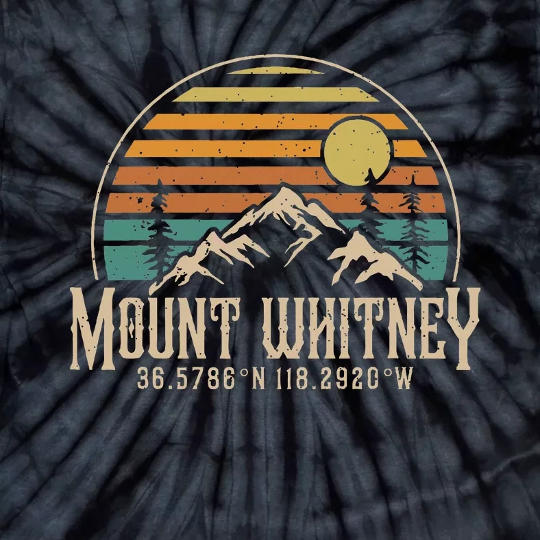 Mountain Mt. Whitney California Hiking Camping Tie-Dye T-Shirt