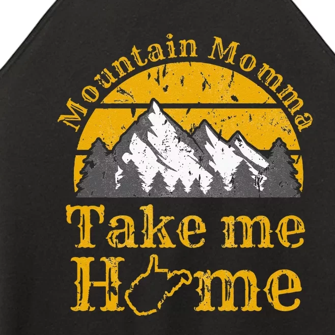 Mountain Momma West Virginia Take Me Home WV Map Mountains Women’s Perfect Tri Rocker Tank