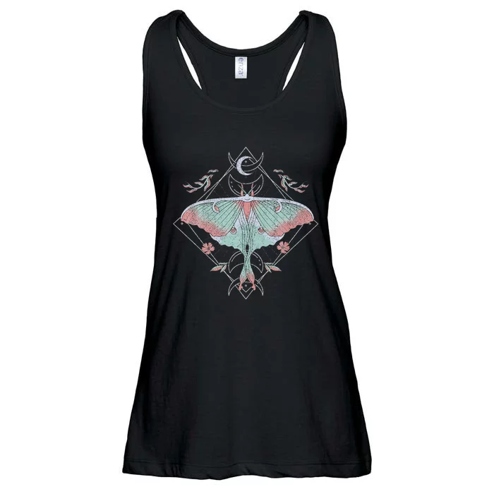 Mysterious Moths With Moon Crescent Gothic Moth Ladies Essential Flowy Tank