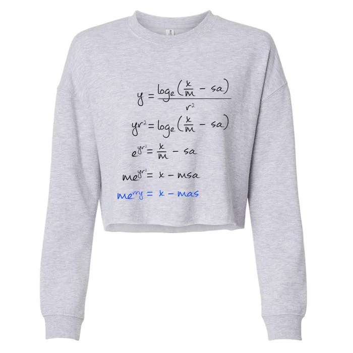 Math Merry Xmas Math Equation Funny Christmas Algebra Great Gift Cropped Pullover Crew