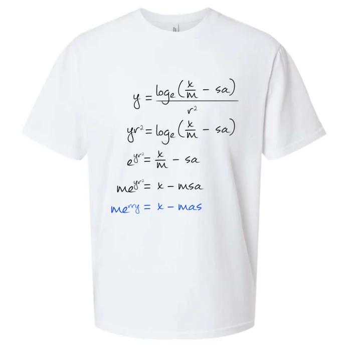 Math Merry Xmas Math Equation Funny Christmas Algebra Great Gift Sueded Cloud Jersey T-Shirt