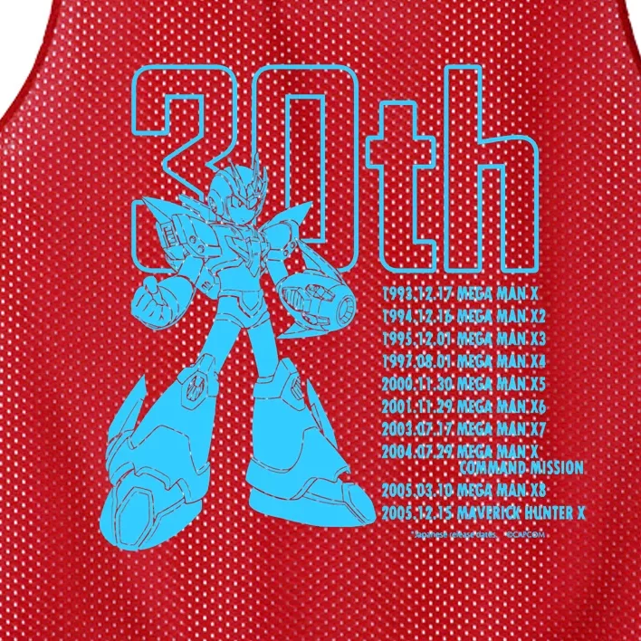 Mega Man X 30th Anniversary Mesh Reversible Basketball Jersey Tank