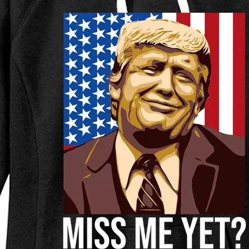 Miss Me Yet Funny President Election Trump 2024 Save America Great Gift Women's Fleece Hoodie