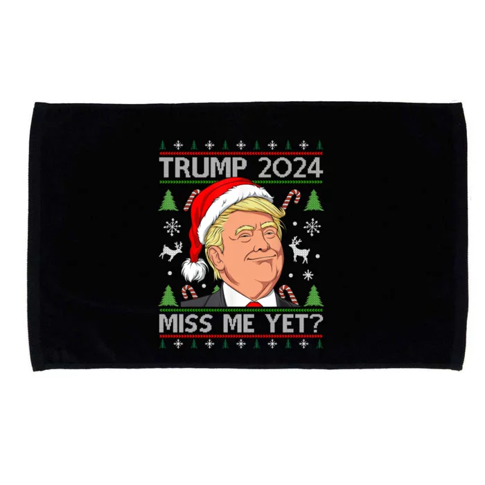 Miss Me Yet Trump 2024 Ugly Christmas Gift Microfiber Hand Towel