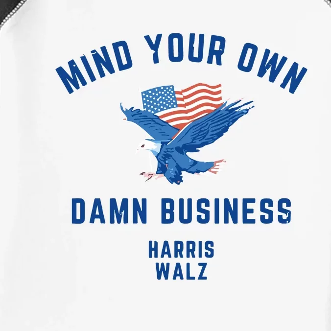 Meidastouch Mind Your Own Damn Business Harris Walz Infant Baby Jersey Bodysuit