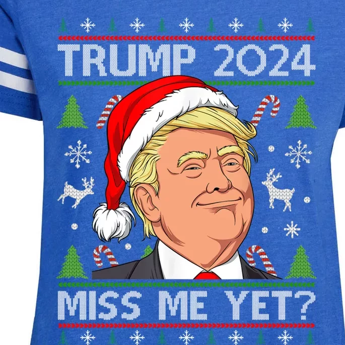 Miss Me Yet Trump 2024 Ugly Christmas Cool Gift Enza Ladies Jersey Football T-Shirt