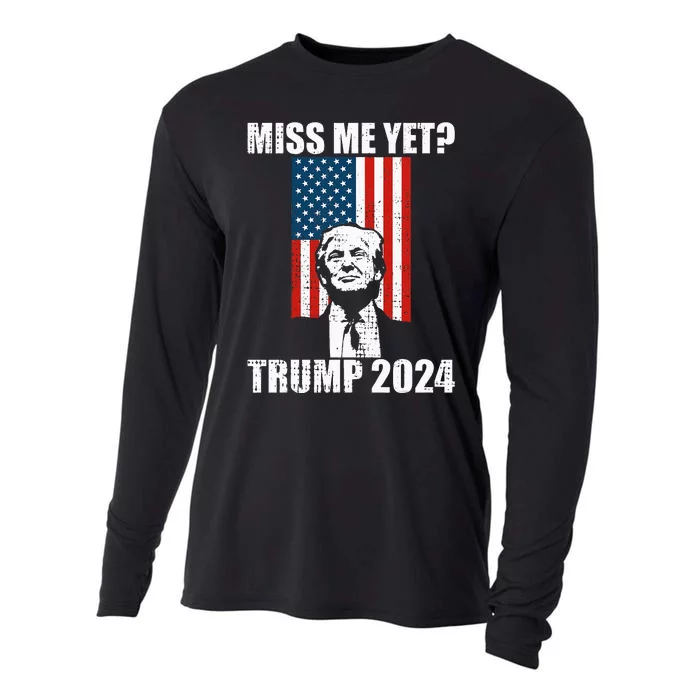 Miss Me Yet Funny Trump 2024 Cooling Performance Long Sleeve Crew