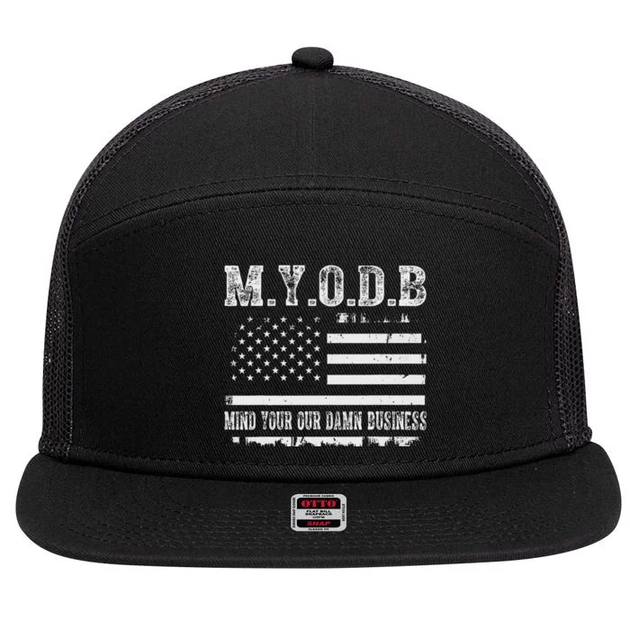 Myodb 7 Panel Mesh Trucker Snapback Hat